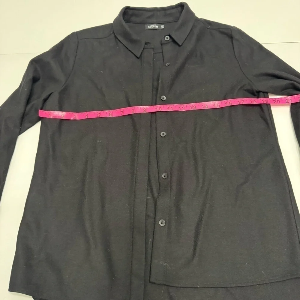 Kate spade Saturday black wool button down size S